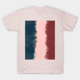 "Untitled" - Blue Pink Red Abstract Textured Painting Original Artwork T-Shirt